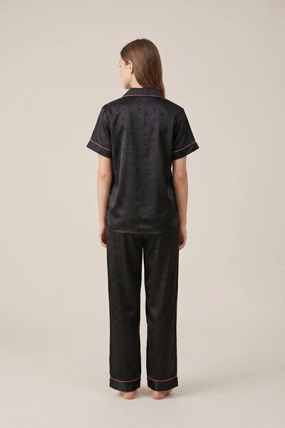 BLS - Satin Pajama Set - Black