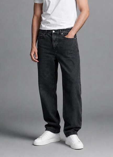 J.F Denim Mens RTW Solids Denim Pants Jeans C.Black - Casual Collection