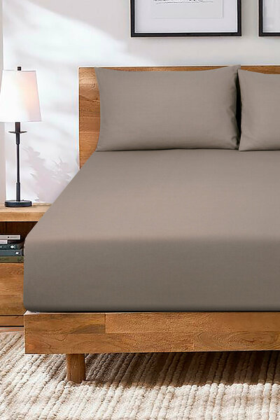 Meringue Mocha Fitted Sheet Set