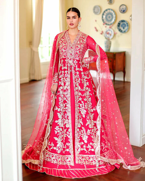 Whispers of Grace by Roheenaz Unstitched Embroidered Chiffon 3 Piece Suit RN26UWG Everly RUNCH260207 - Wedding Collection