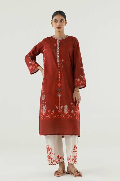 Stitched Printed Lawn Shirt+ Bottom