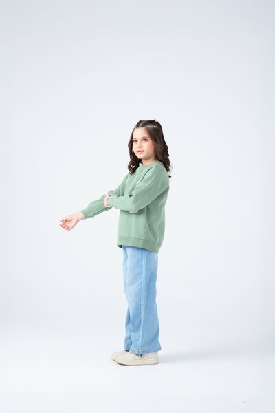 Girls Dreamy Sage Fleece Sweatshirt