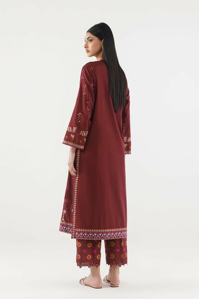 Stitched Embroidered Lawn Shirt+ Culotte