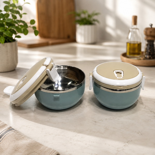 Lunch Box – Single Bowl (Inner Steel, Outer Plastic)