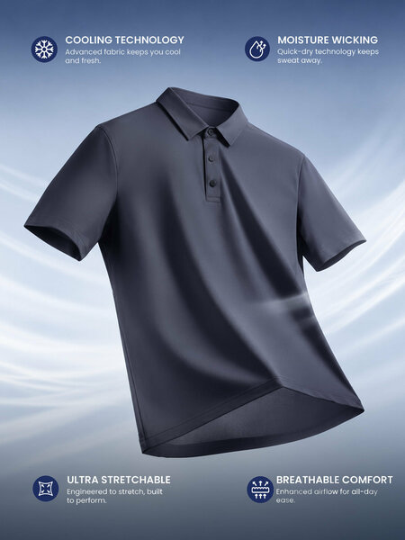 Charcoal Performance Polo (POLO-1346)