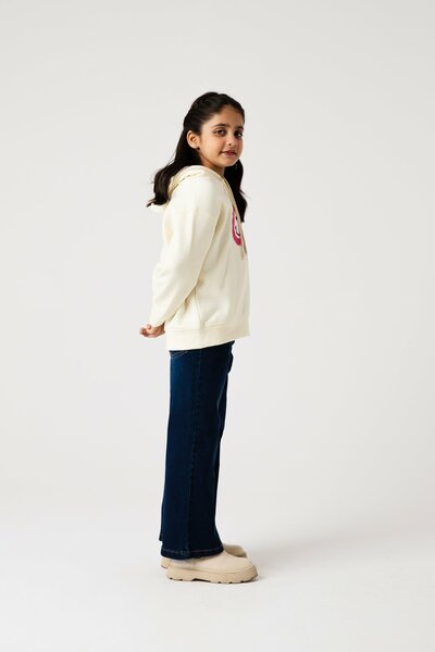 Girls Soft Smiley Fleece Hoodie