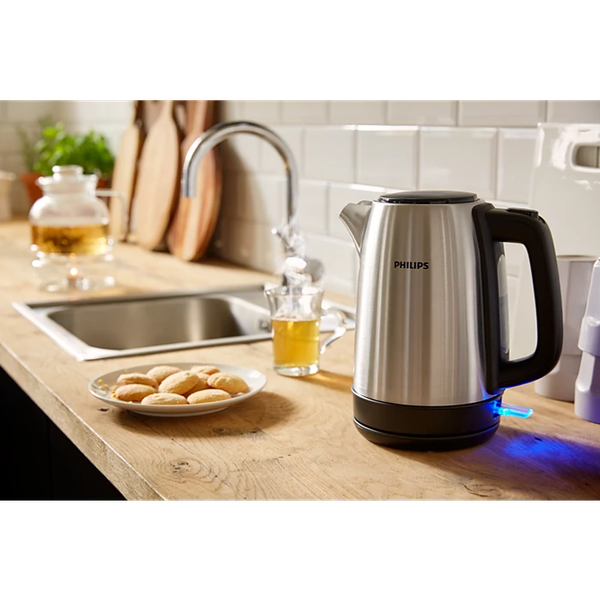 Philips Daily Collection Metal Kettle – HD9350/92 | 1.7L Stainless Steel Fast-Boil Electric Kettle