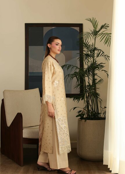 Sahl by Rashid Textiles Unstitched Embroidered Lawn Karandi 3 Piece Suit RT26USLK D-3916 - Casual Collection
