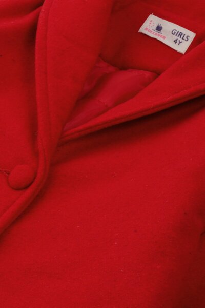 Girls Red Felt Coat