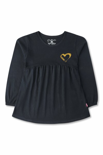 Navy Heart Printed Top