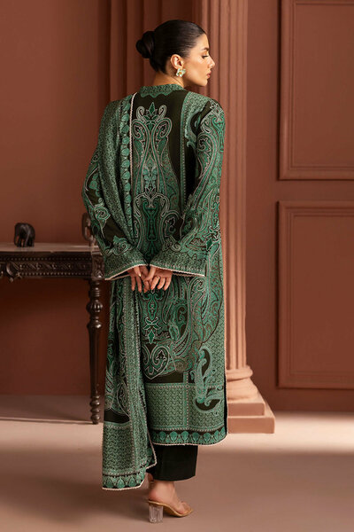 3 Piece Printed Linen Suit