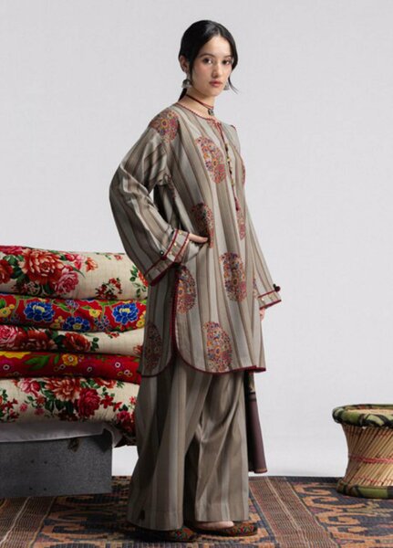 Coco by Zara Shahjahan Unstitched Printed Linen 3 Piece Suit CZ26UPL Rania 4A - Casual Collection