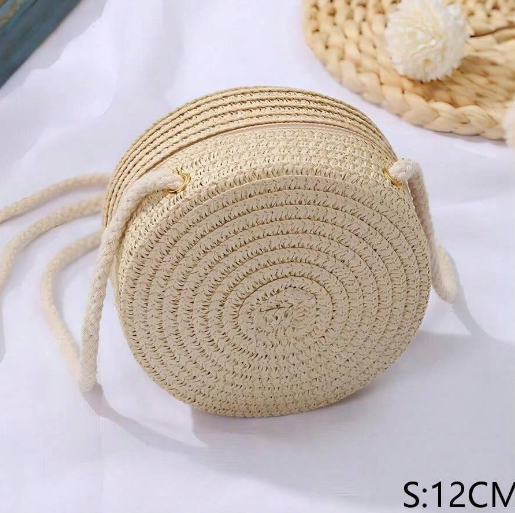 Shein - 1Pcs 12CM Grey Small Round Bag