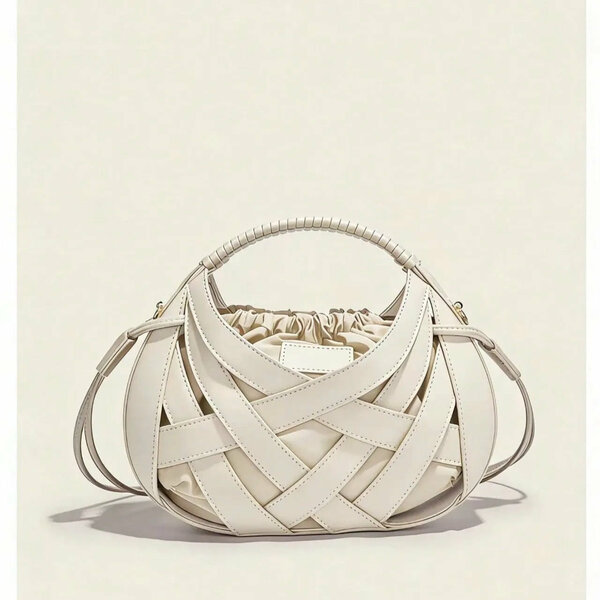 Shein - New Spring/Summer Hollow Decor Pocket Birdnest Handbag