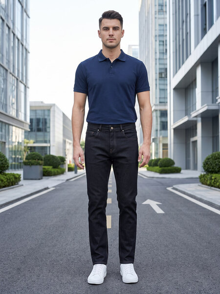 Indigo Straight Fit Jeans 63