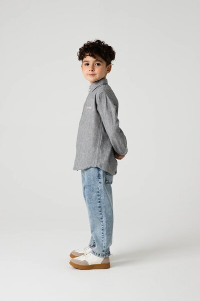 Grey Chambray Casual Shirt