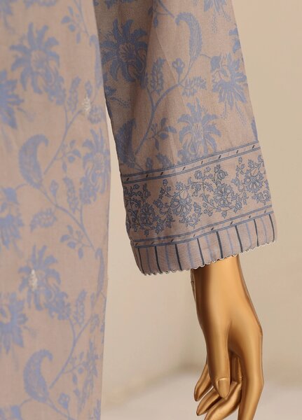 Identic by HZ Textiles Unstitched Embroidered Cotton 3 Piece Suit HZ26UCI PDW 3329-F - Casual Collection