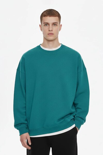 Bzx Men's Oversized Drop Shoulder Sweat Shirt