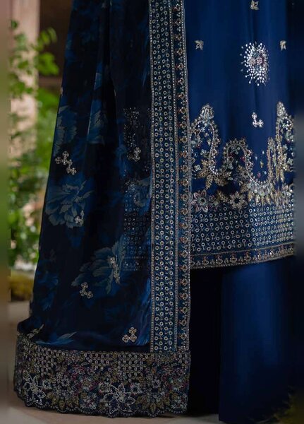 Amaya by Nureh Unstitched Embroidered Chiffon 4 Piece Suit NU26UAC AM-45 - Festive Collection