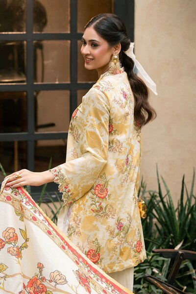 3 Piece Printed Lawn Suit with Printed Lawn Dupatta