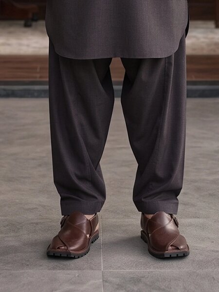 Brown Designer Shalwar Kameez (SK-717)