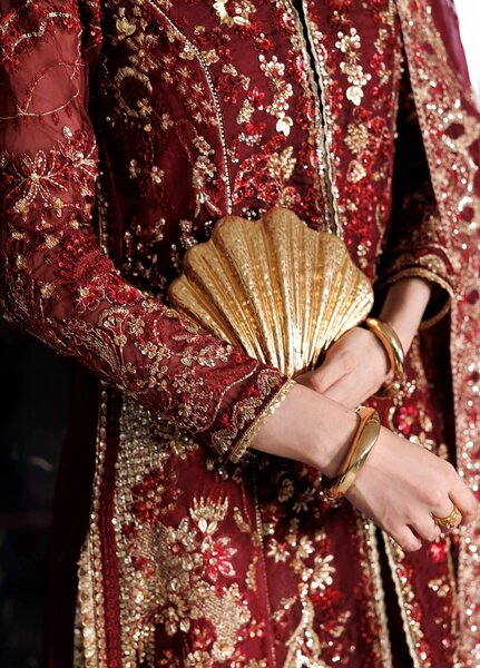 Marwa by Maryam Hussain Unstitched Embroidered Organza 3 Piece Suit Mehrosh - Wedding Collection