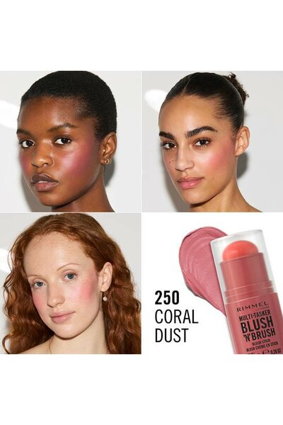 Rimmel Multi Tasker Blush N Brush - 250 Coral Dust