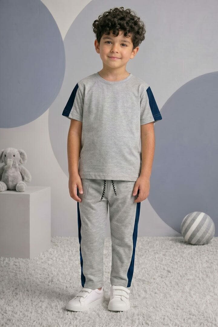 Tiny Teens Kid's Contrast Panel Twin Set