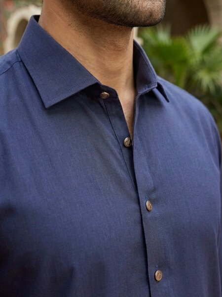 Navy Designer Shalwar Kameez (SK-750)