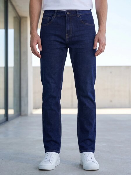 Dark Blue Straight Fit Jeans 59