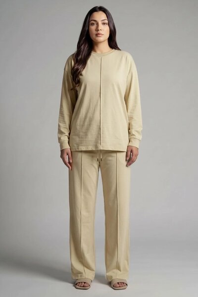 Max 21 Women's Pleated Jersey Co-ord Set