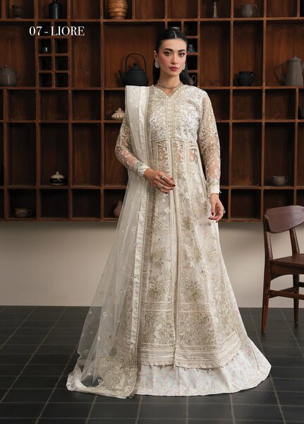 Kalani by Xenia Formals Unstitched Embroidered Net 3 Piece Suit XE26UKW 07-Liore - Wedding Collection