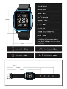 Shein - Men Square Electronic Watch