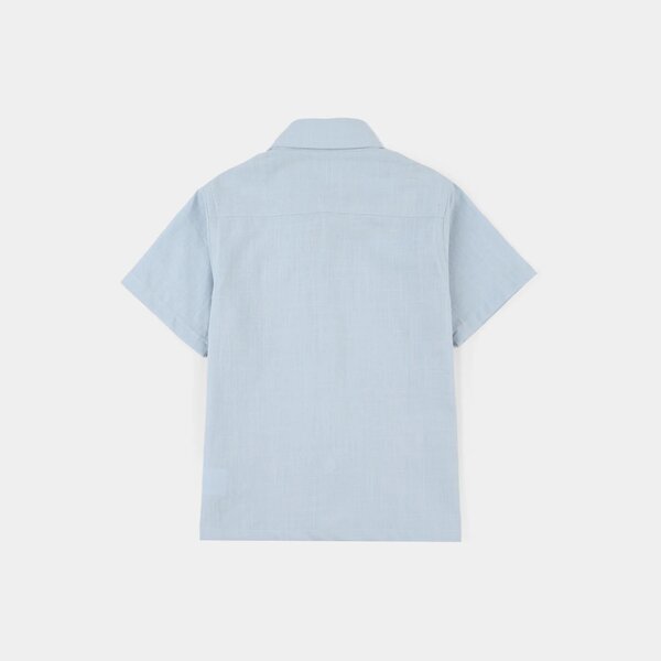 Infant Boys Cotton Shirt (Little Wave) - Sky Blue