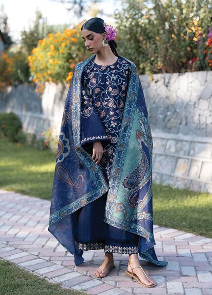Extended Stay by Xenia Formals Unstitched Embroidered Khaddar 3 Piece Suit XE26UES 01-Ellis Winter Collection