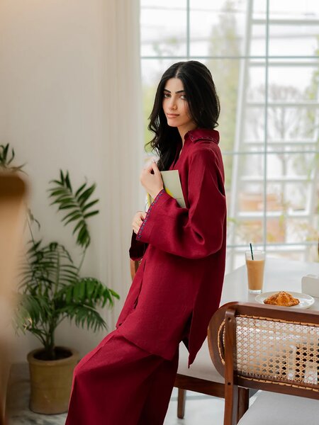 Crimson - 2Pcs Linen Set