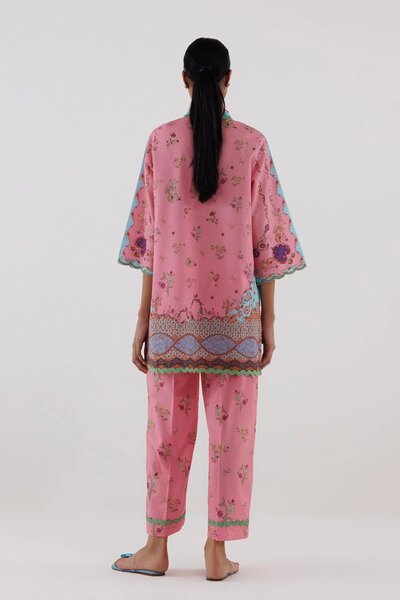 Stitched Printed Lawn Shirt+ Culotte