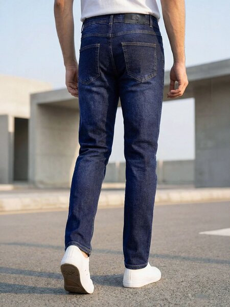 Dark Blue Straight Fit Jeans 61
