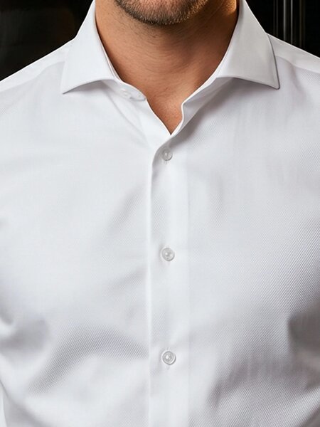 White, Elite Edition, Cutaway Collar Men’s Formal Shirt (FS-2953)