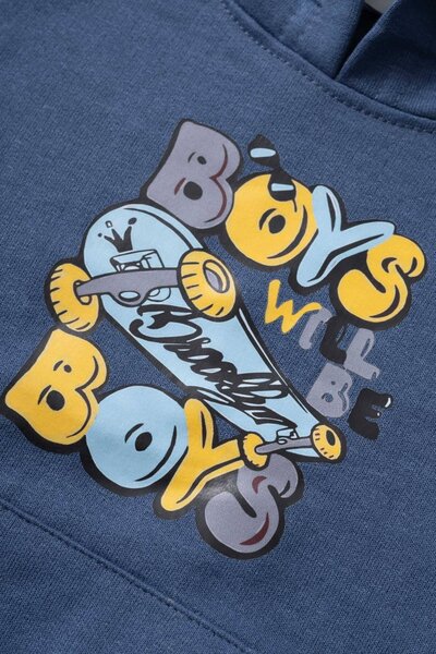 LFT Boy's Printed Pullover Hoodie