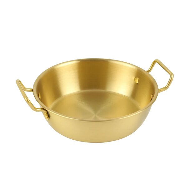 Double Handle Golden Soup Bowl – 17×6.2 cm