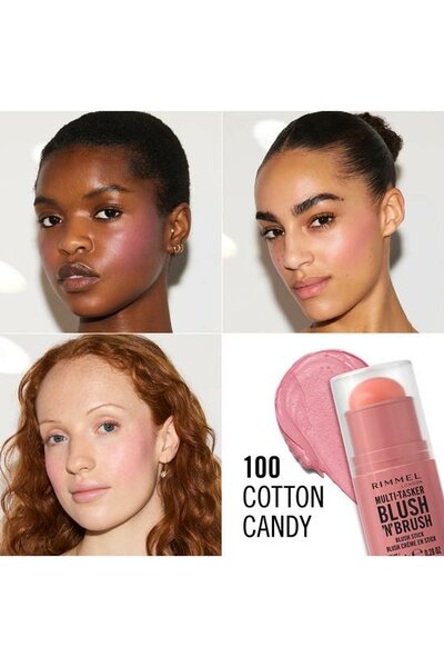 Rimmel Multi Tasker Blush N Brush - 100 Cotton Candy