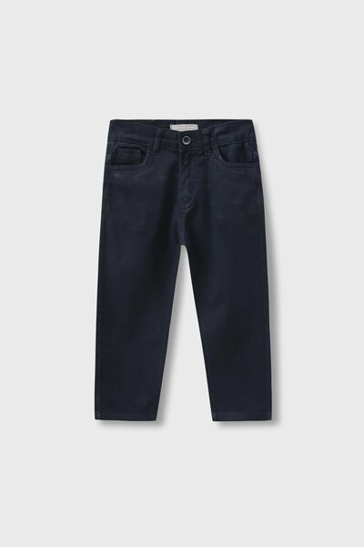 Boys Navy Twill Straight Pants