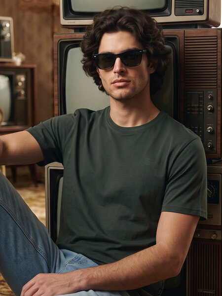 Dark Green Basic T-Shirt (TEE-510)