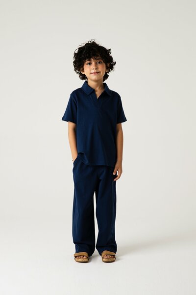 Mid Blue Jersey Co-ord Set