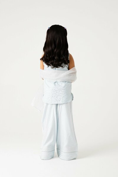 Silver Mint Sparkle Kurta Set - 3pc