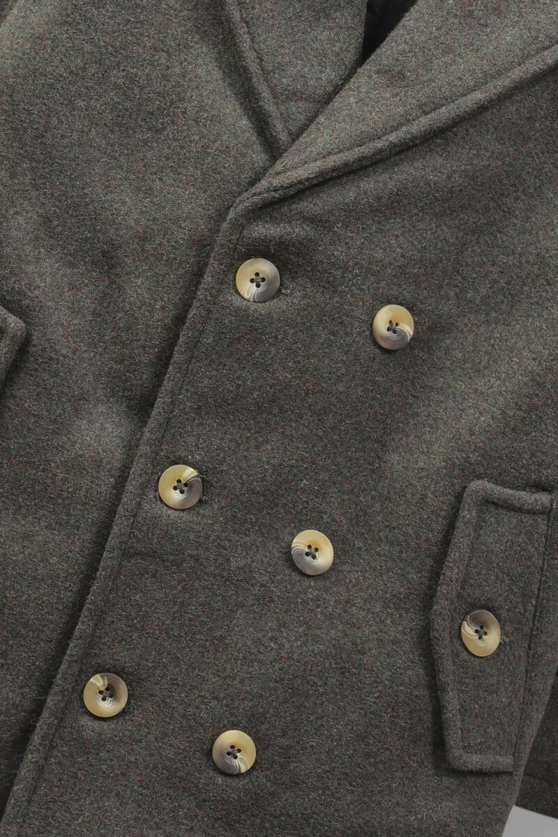 Boys Chic Olive Felt Coat