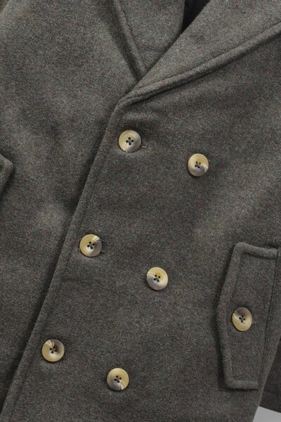 Boys Chic Olive Felt Coat