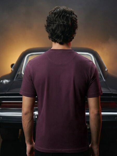 Maroon Basic T-Shirt (TEE-497)