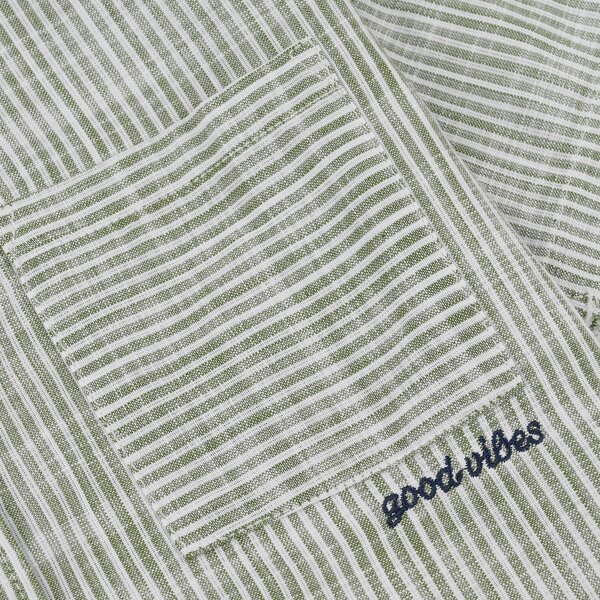 Boys Yarn Dyed Casual Shirt (Good Vibes) - Grey